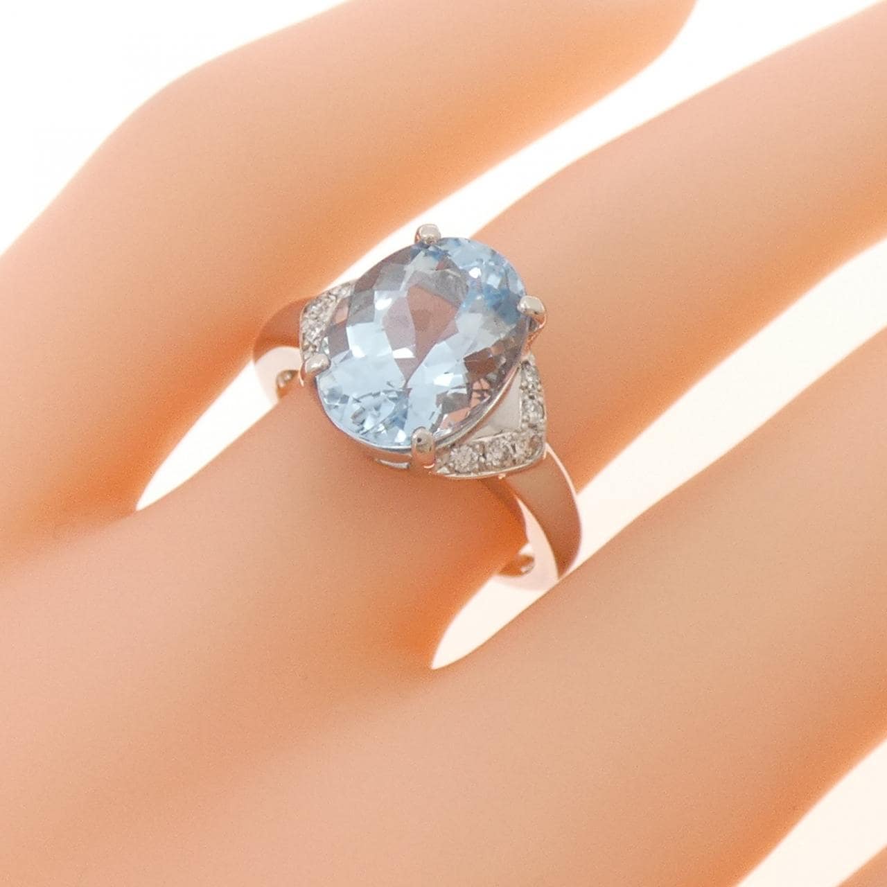 PT900 アクアマリン リング 3.34CT