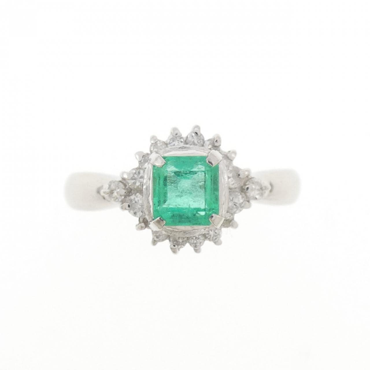 PT900 エメラルド リング 0.60CT