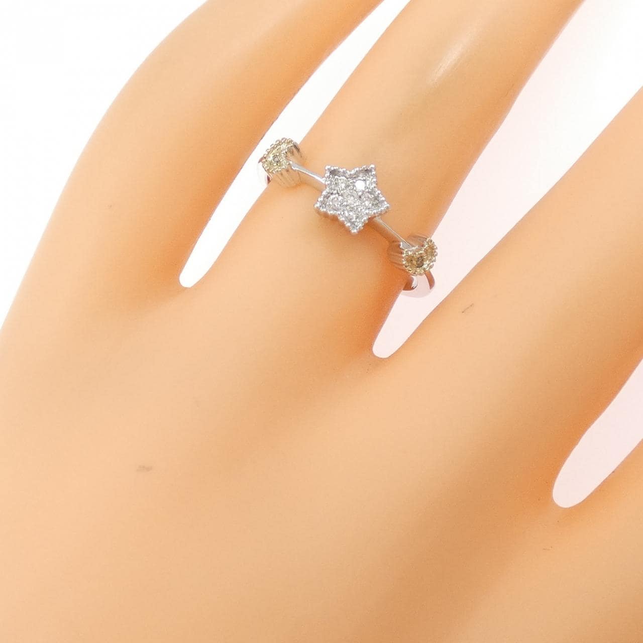 セイレーン　アズーロ スター×ムーン ダイヤモンド リング 0.06CT