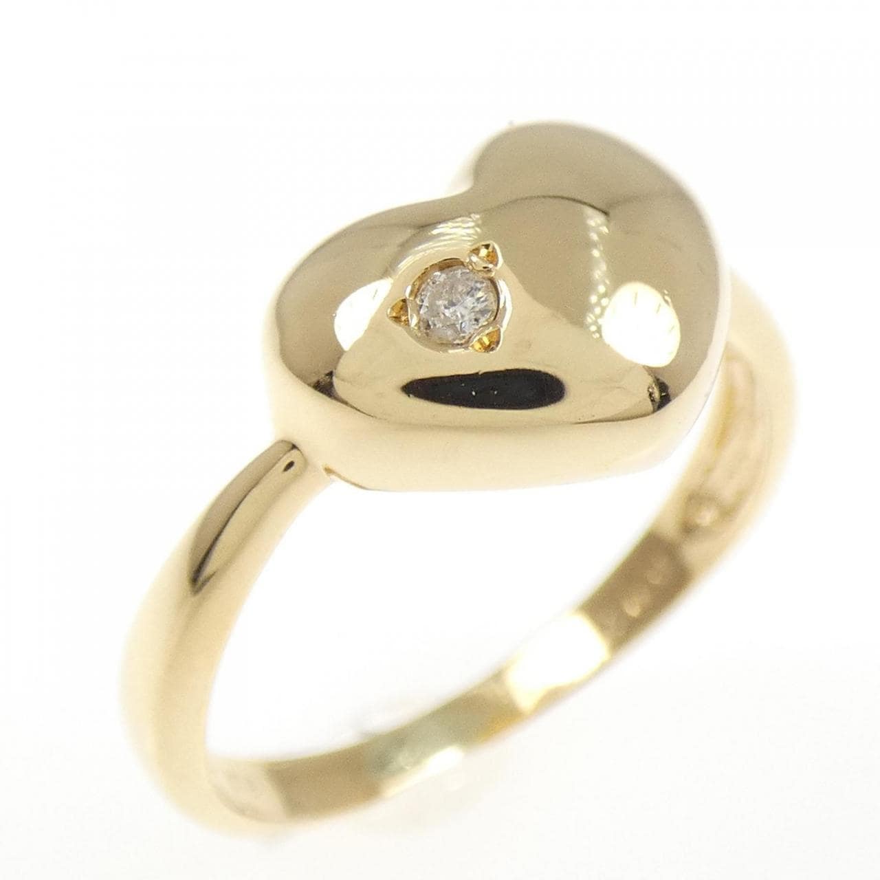 K18YG heart Diamond ring 0.02CT