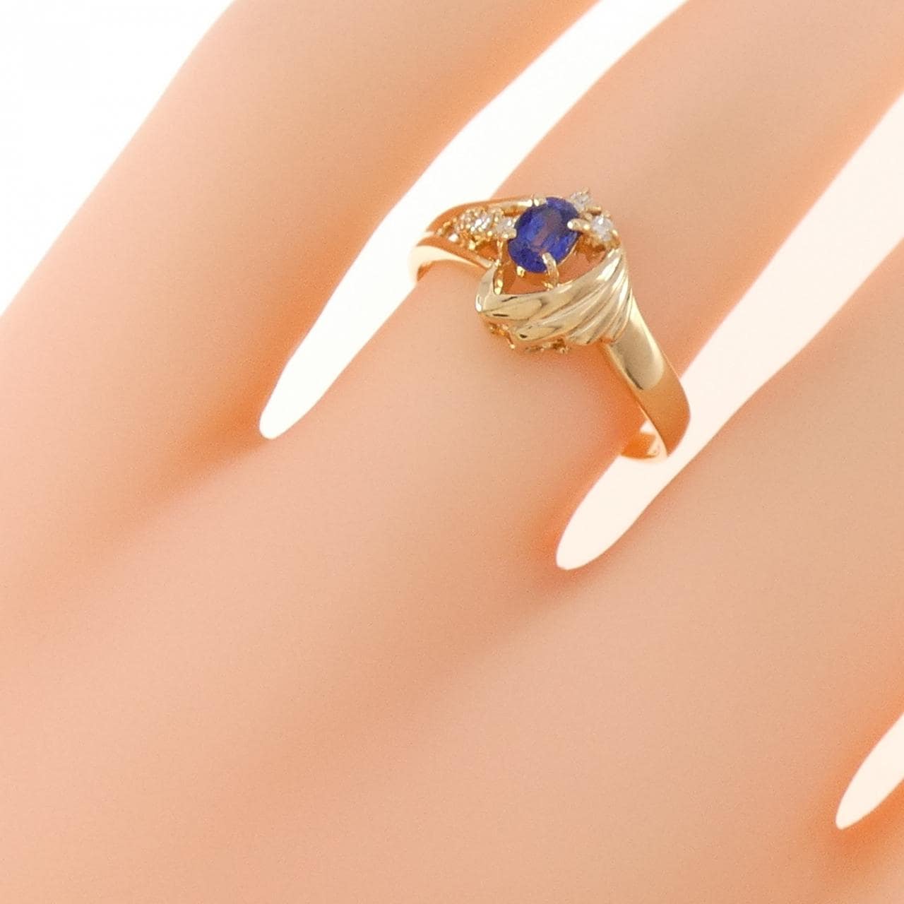 K18YG サファイヤ リング 0.25CT