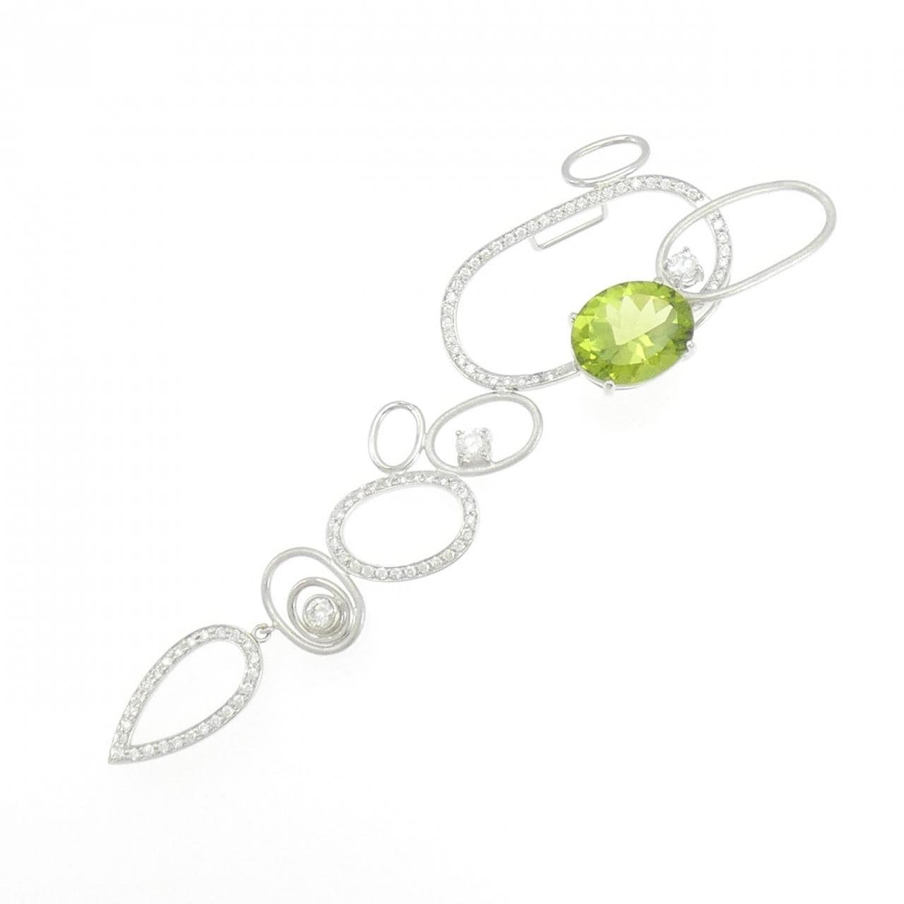 PT900 ペリドット ペンダント 4.23CT