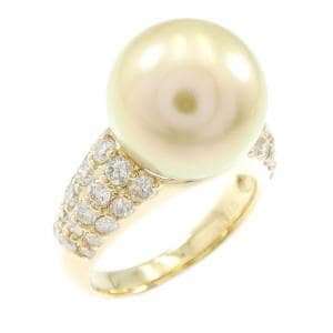 K18YG 白蝶パール リング 12.3mm