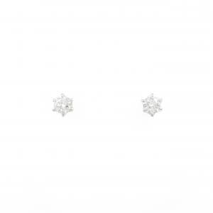 PT900 ソリティア ダイヤモンド ピアス 0.220CT