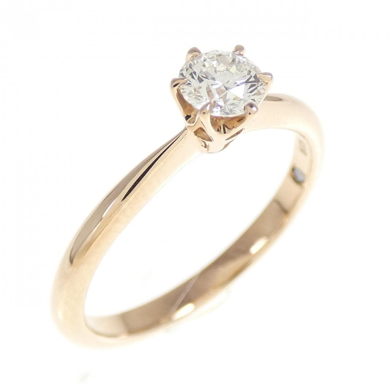 K18PG Diamond Ring 0.252CT D SI1 EXT