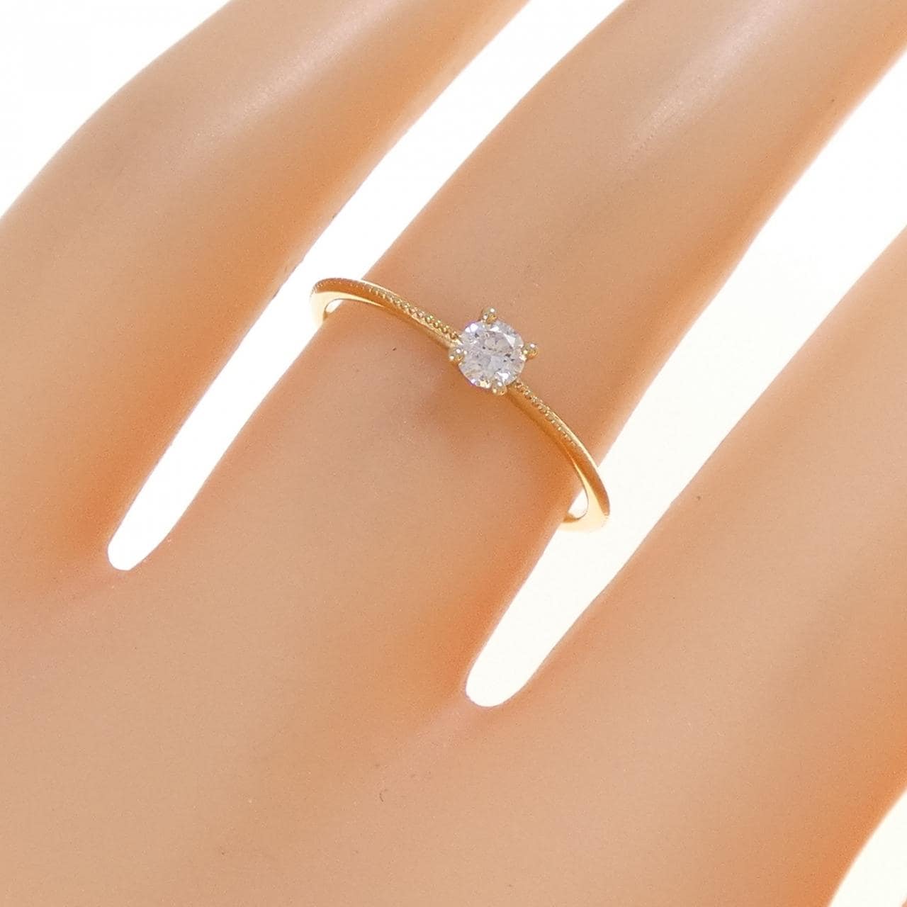 K18YG ダイヤモンド リング 0.10CT