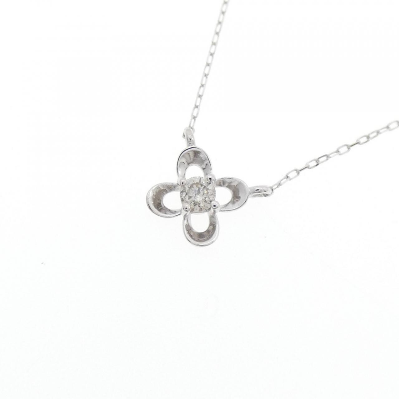 K18WG ダイヤモンド ネックレス 0.05CT