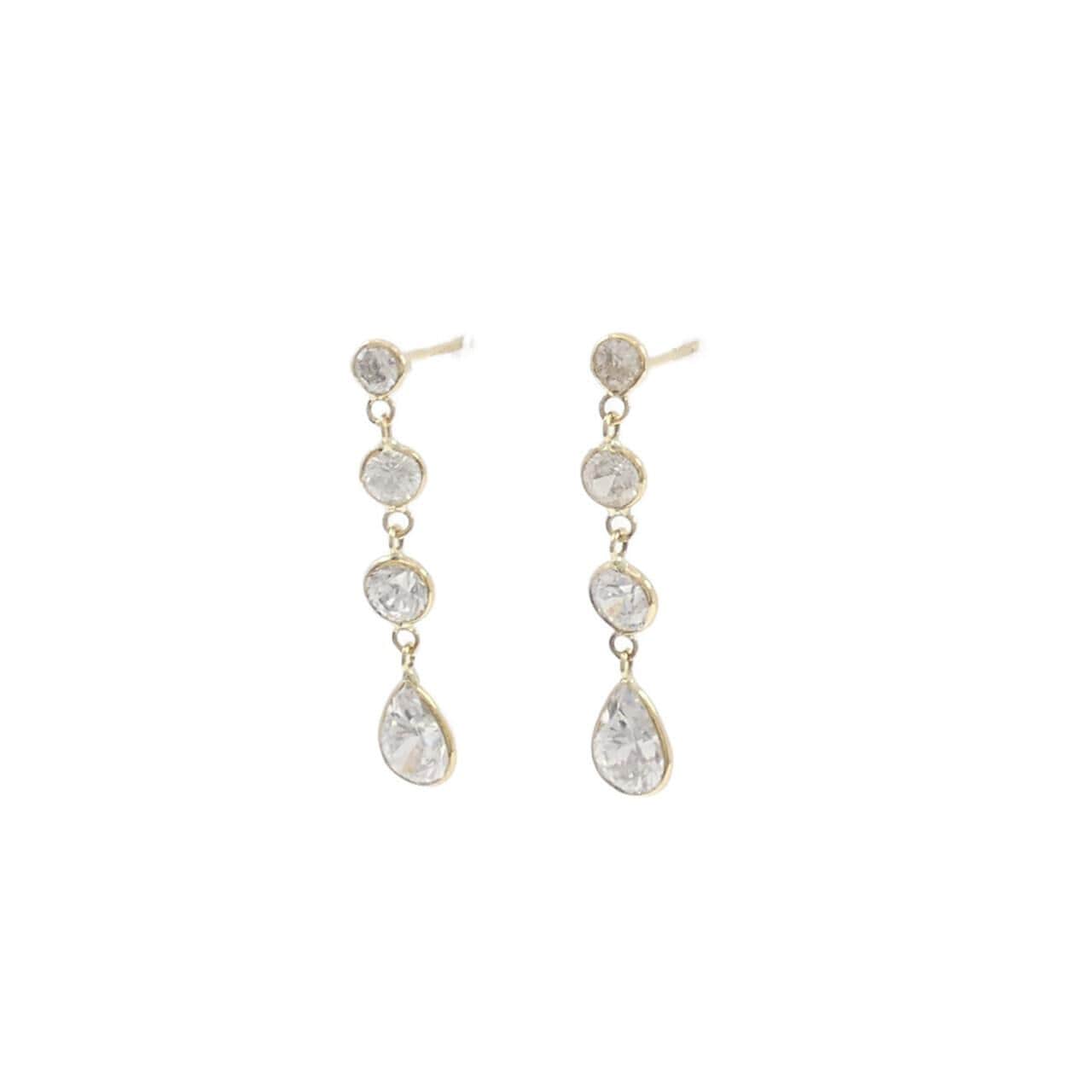 K18YG キュービック ピアス