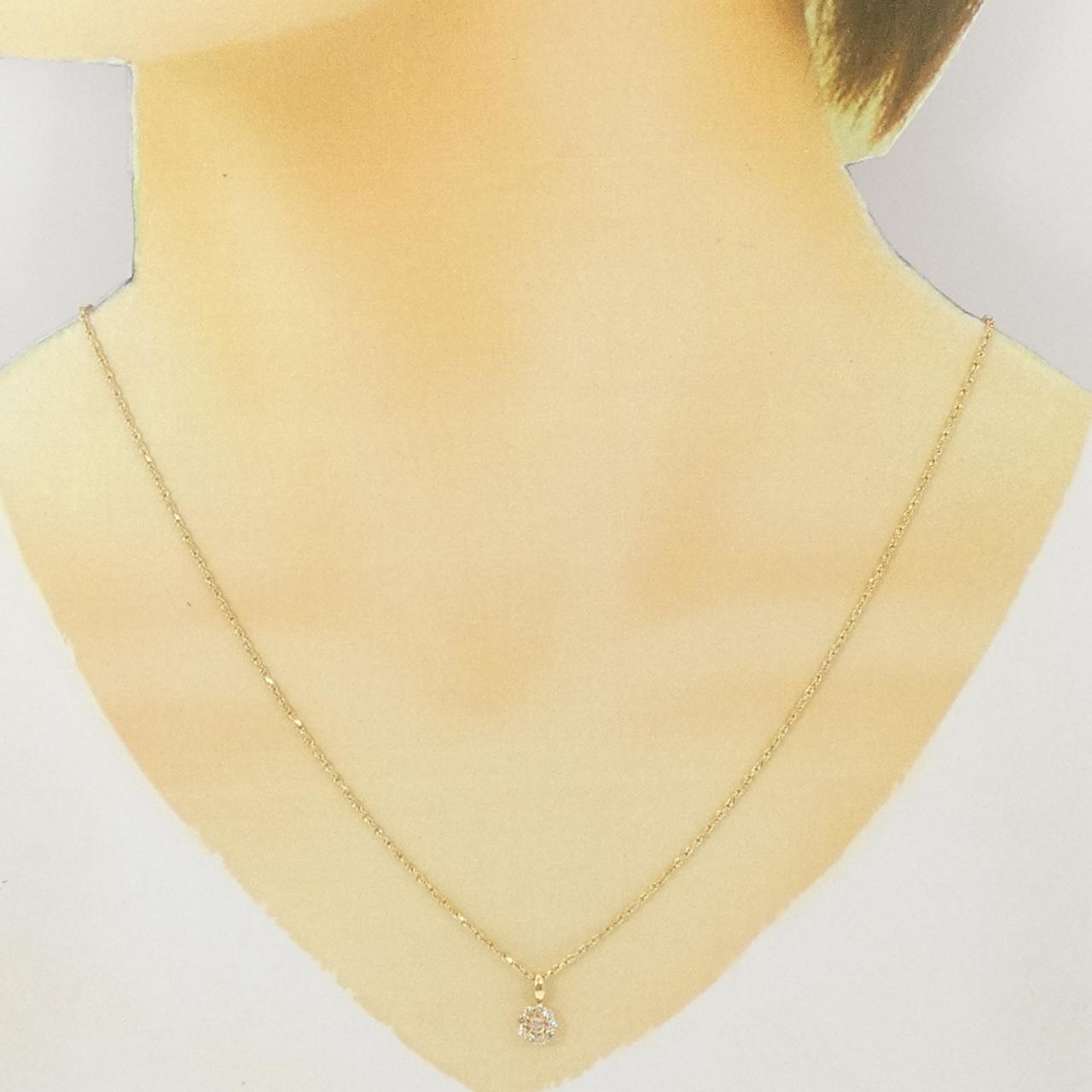 K18YG/14KYG Diamond Necklace 0.20CT