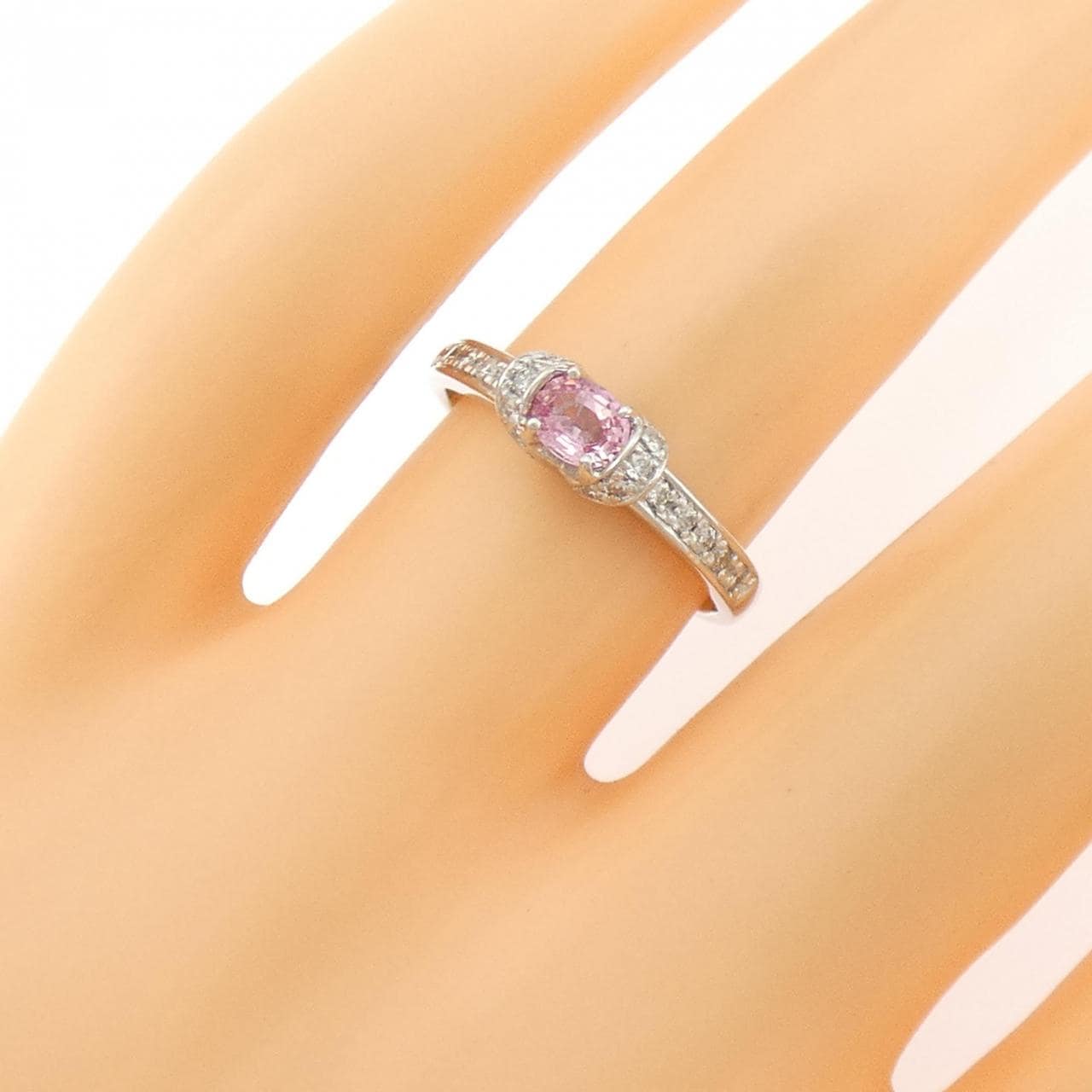 K18WG サファイヤ リング 0.27CT