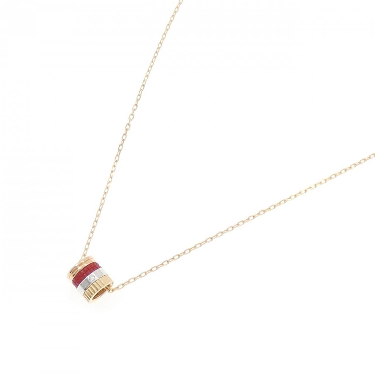 ブシュロン キャトル レッド スモール ネックレス