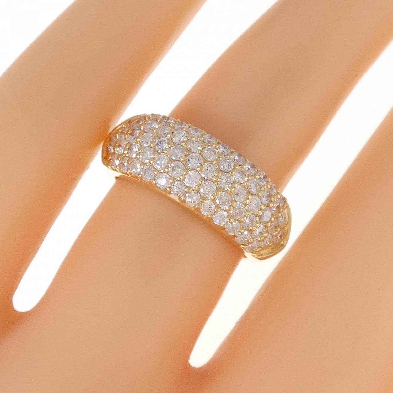 K18YG パヴェ ダイヤモンド リング 1.00CT