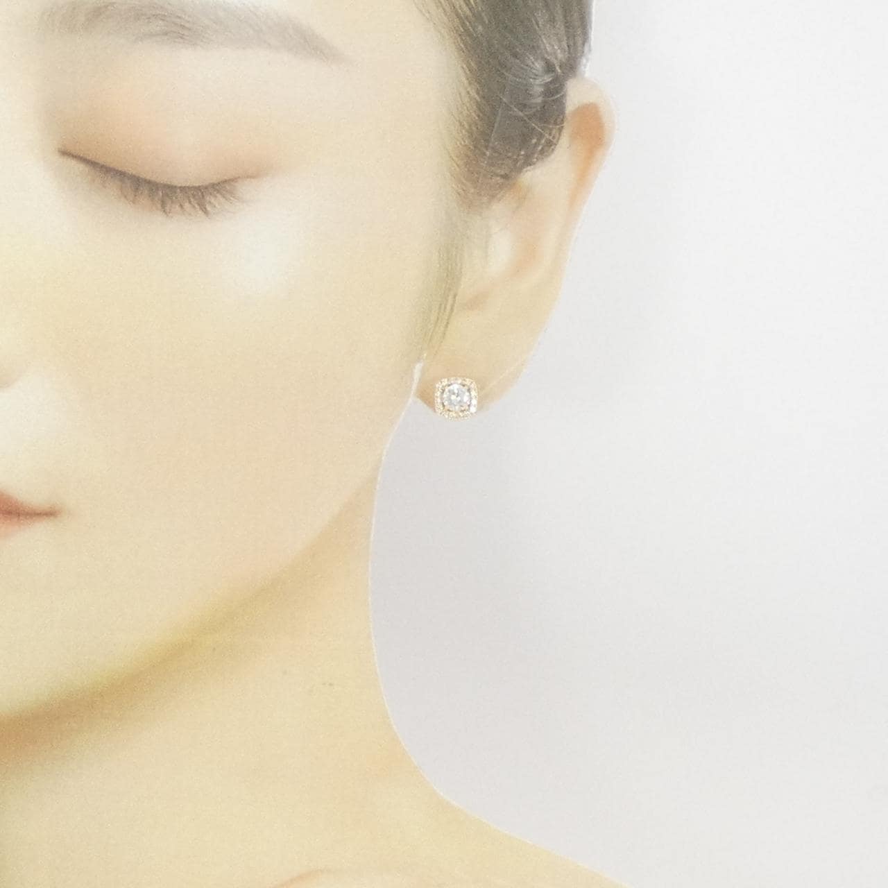 【リメイク】K18YG/ST ダイヤモンド ピアス 0.501CT 0.504CT H SI1 Good