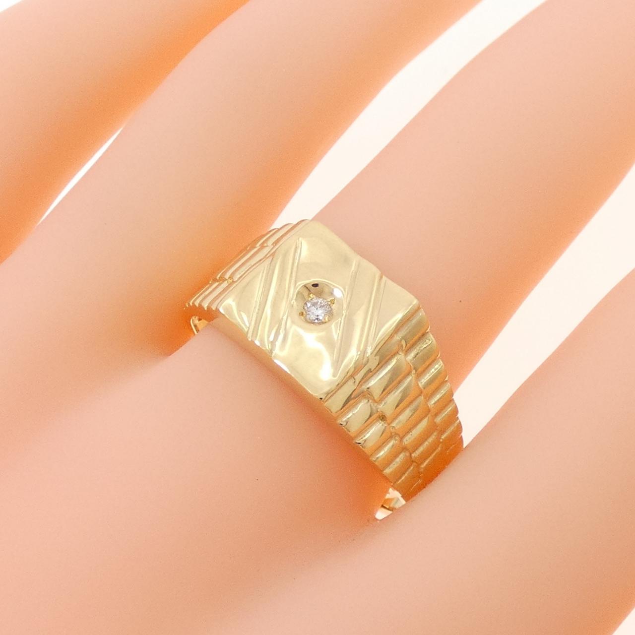 【新品】K18YG ダイヤモンド リング 0.03CT