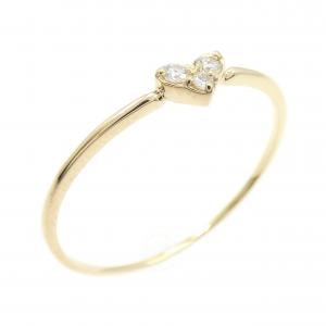 【リメイク】K18YG ハート ダイヤモンド リング 0.05CT