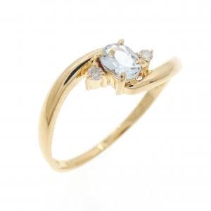 K18YG アクアマリン リング