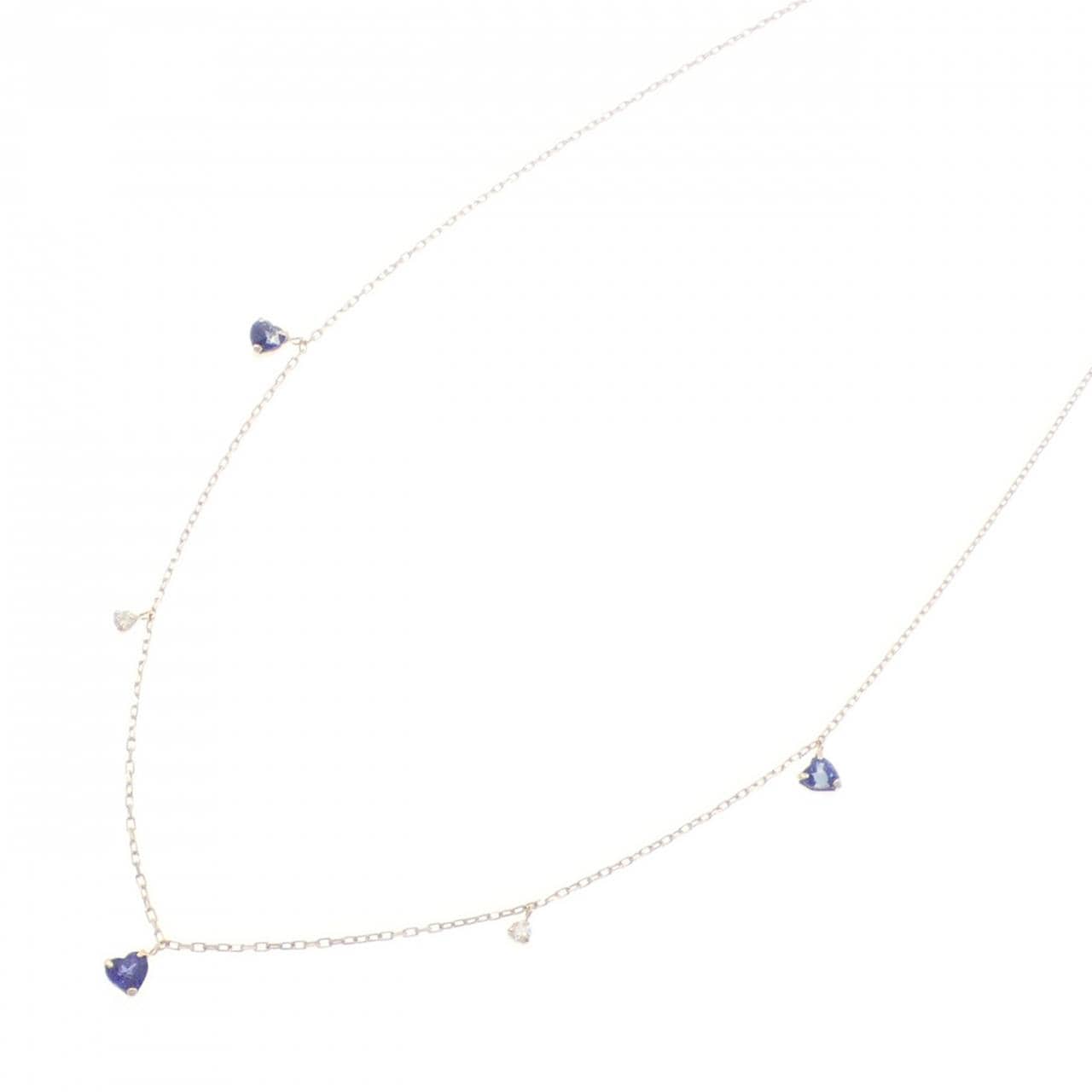 K18YG サファイヤ ネックレス