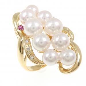 K18YG アコヤパール リング