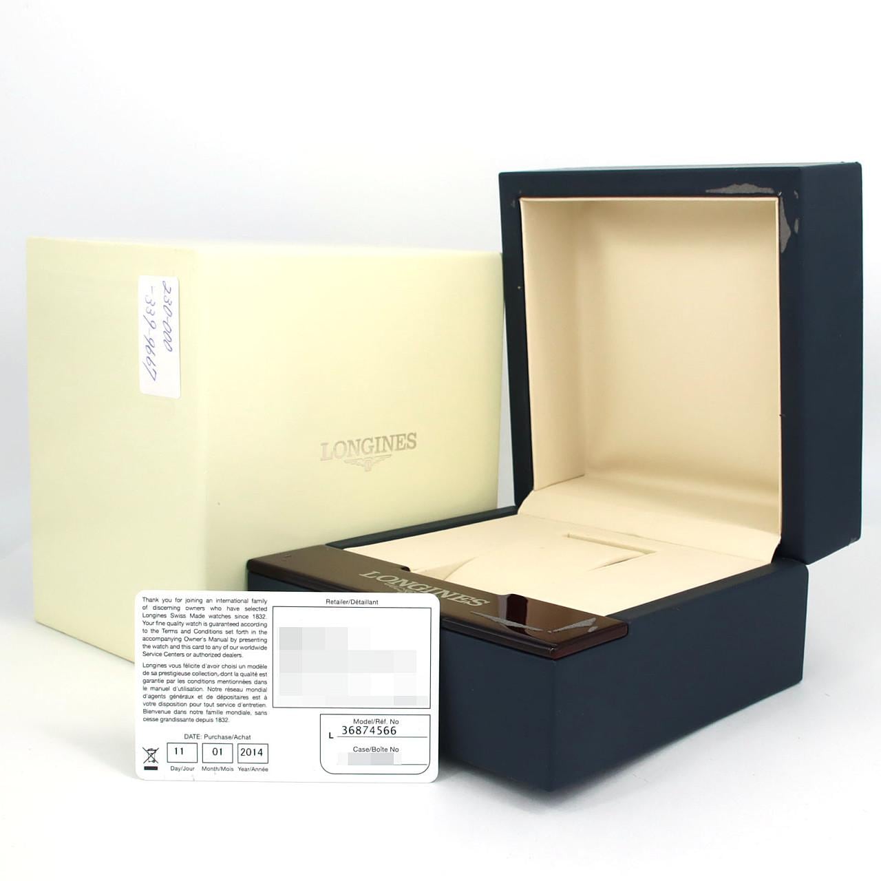 ロンジン コンクエストGMT L3.687.4.56.6 SS 自動巻