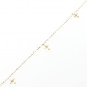 K18YG クロス ダイヤモンド ブレスレット 0.03CT