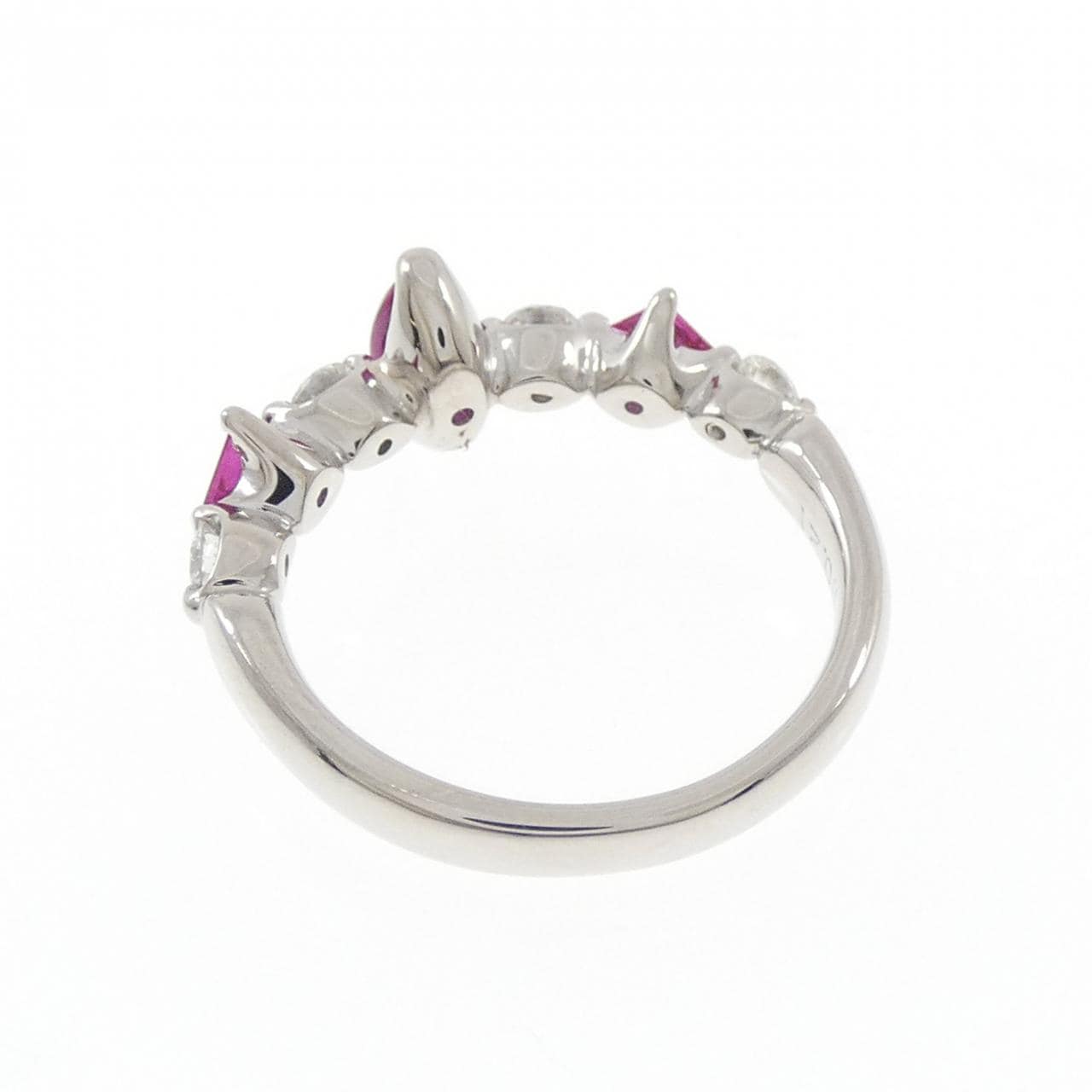 PT900 ルビー リング 0.49CT