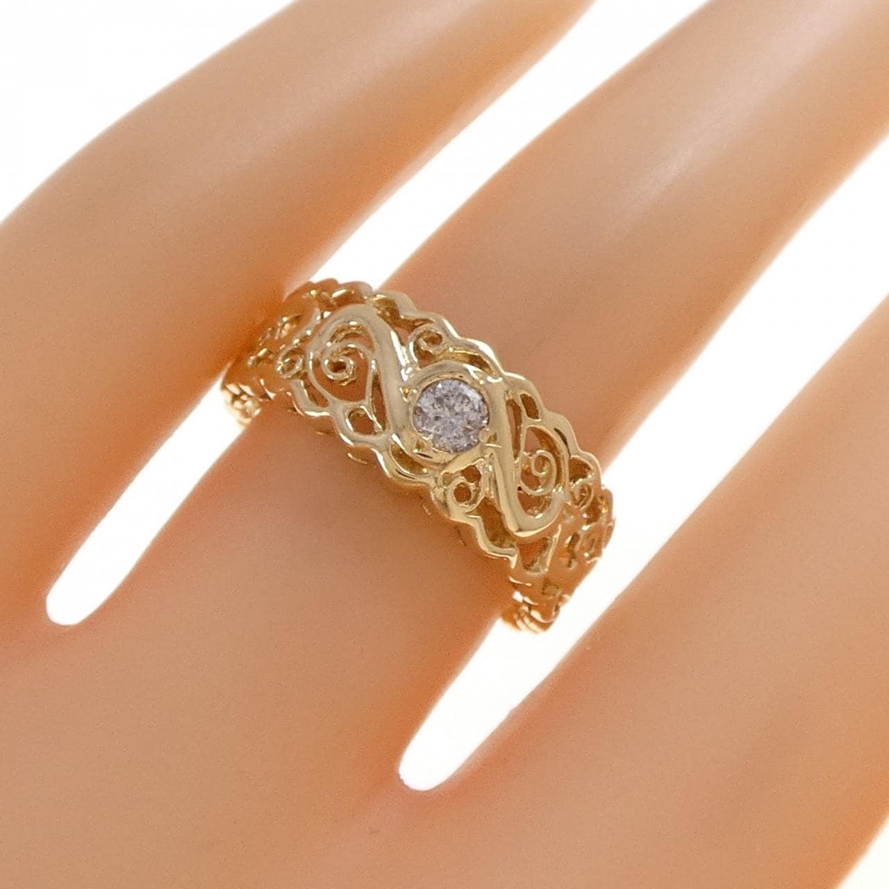 K18YG ダイヤモンド リング 0.14CT