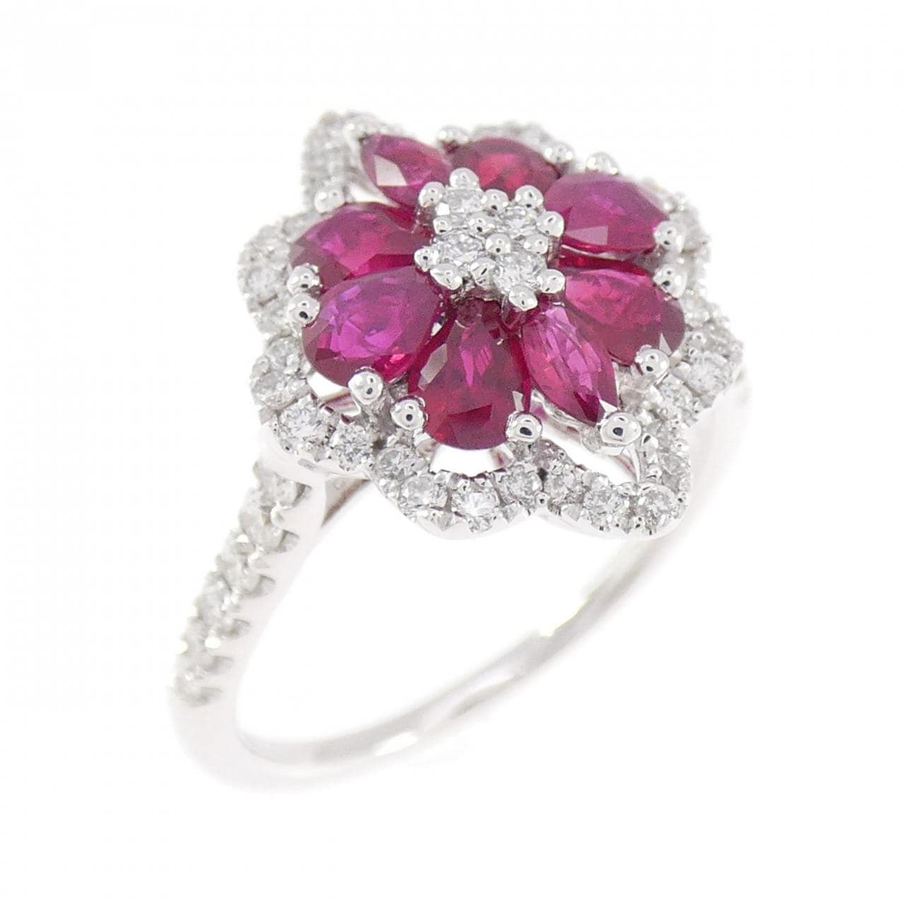 750WG ルビー リング 1.29CT