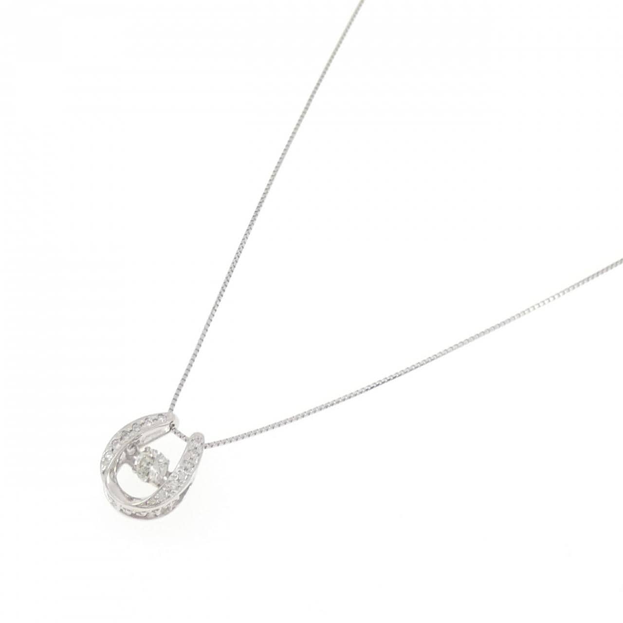 PT900/PT850 ホースシュー ダイヤモンド ネックレス 0.148CT
