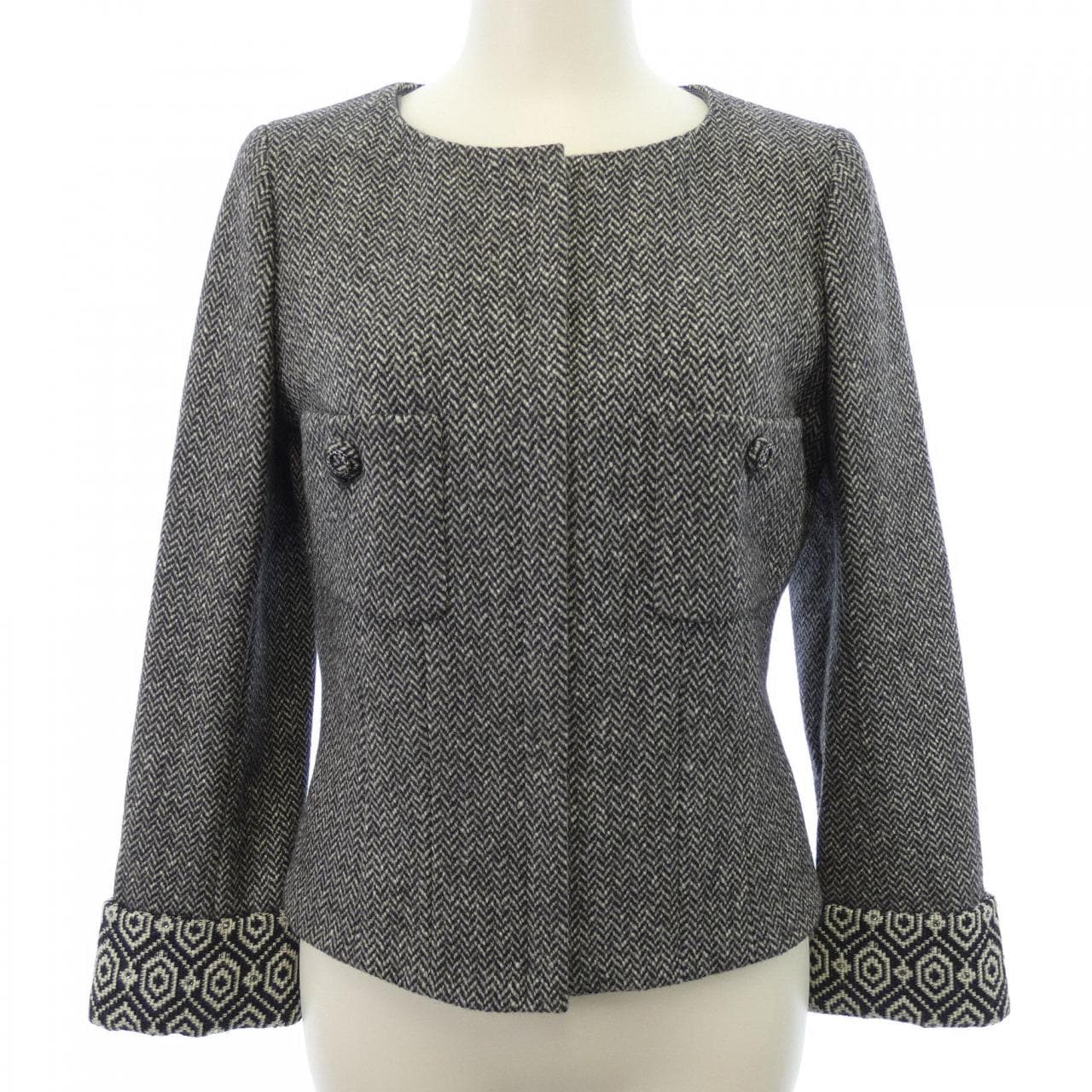 シャネル CHANEL P33328W04149 08A ノーカラージャケット