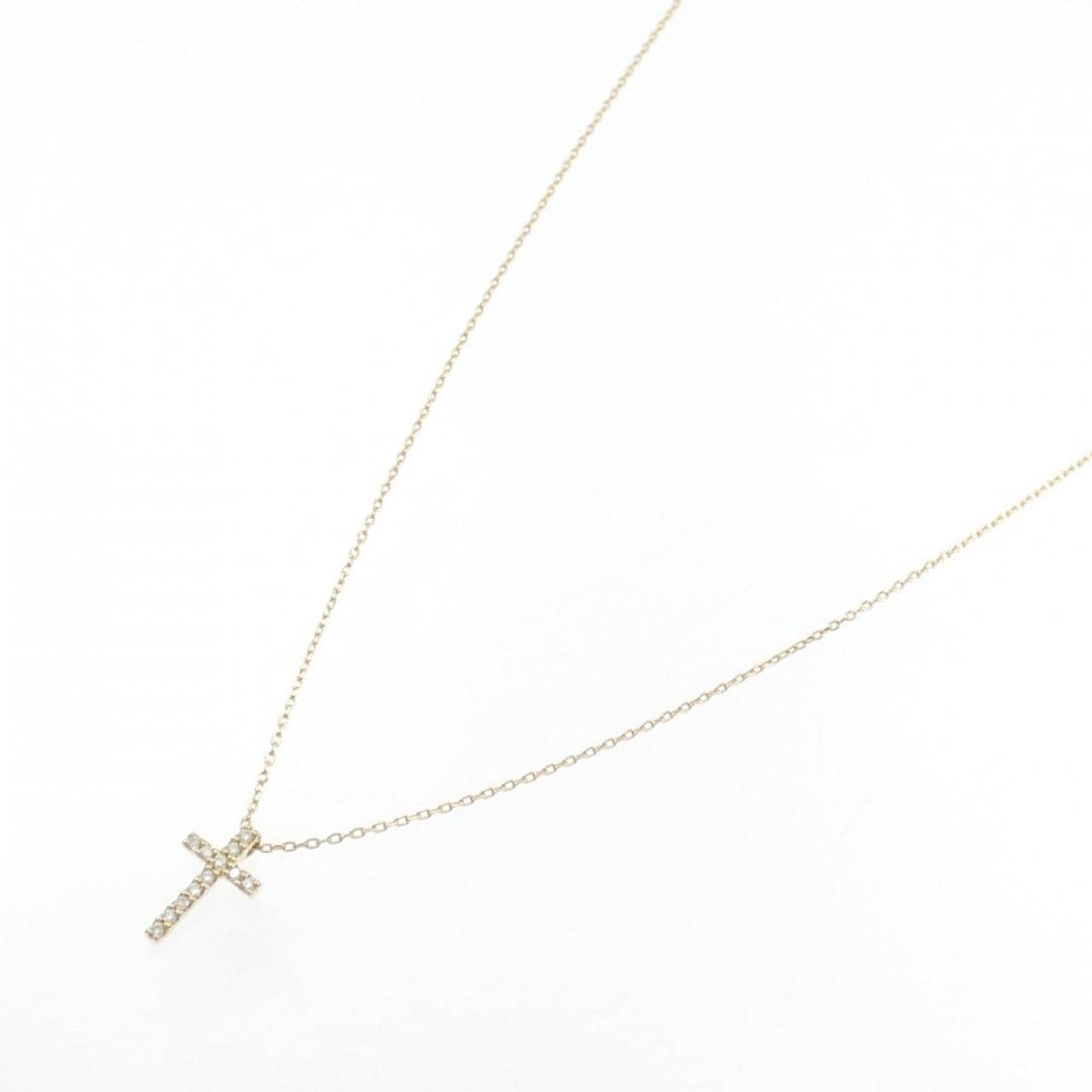 スタージュエリー クロス ダイヤモンド ネックレス 0.03CT