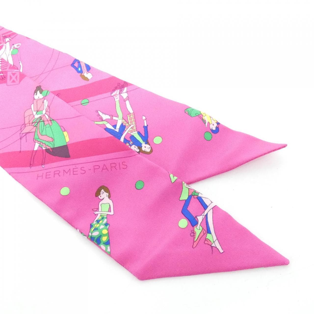 【未使用品】エルメス EX-LIBRIS LES PARISIENNE ツイリー 063416S スカーフ