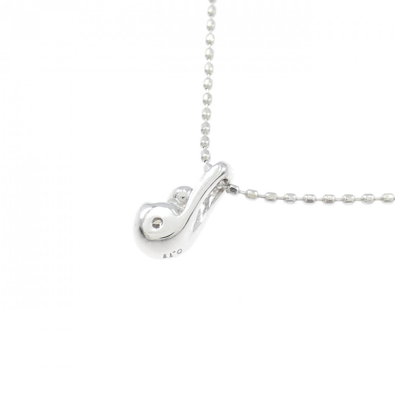 K18WG ダイヤモンド ネックレス 0.11CT