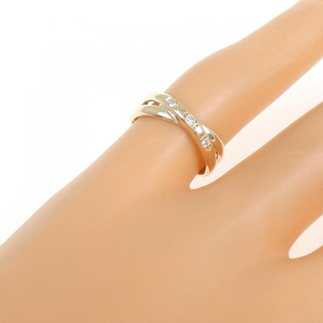 K10YG ダイヤモンド ピンキー リング