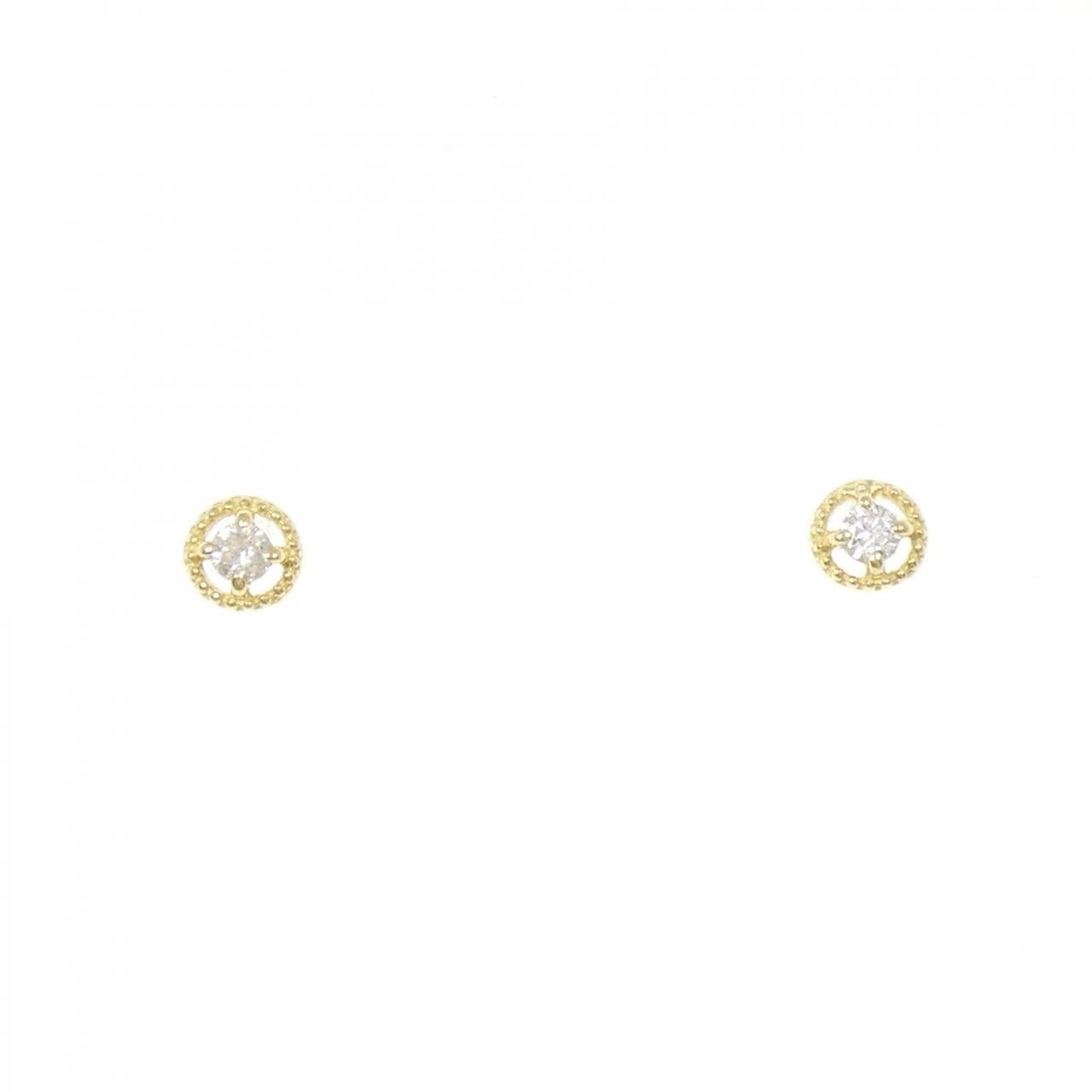 K18YG钻石耳环 0.08CT