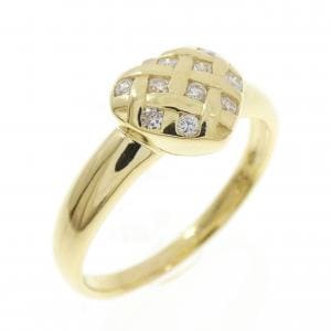 K18YG ハート ダイヤモンド リング 0.14CT
