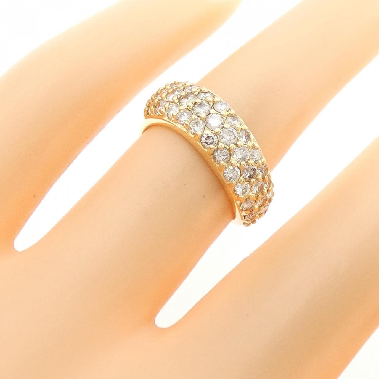 K18YG パヴェ ダイヤモンド リング 1.00CT