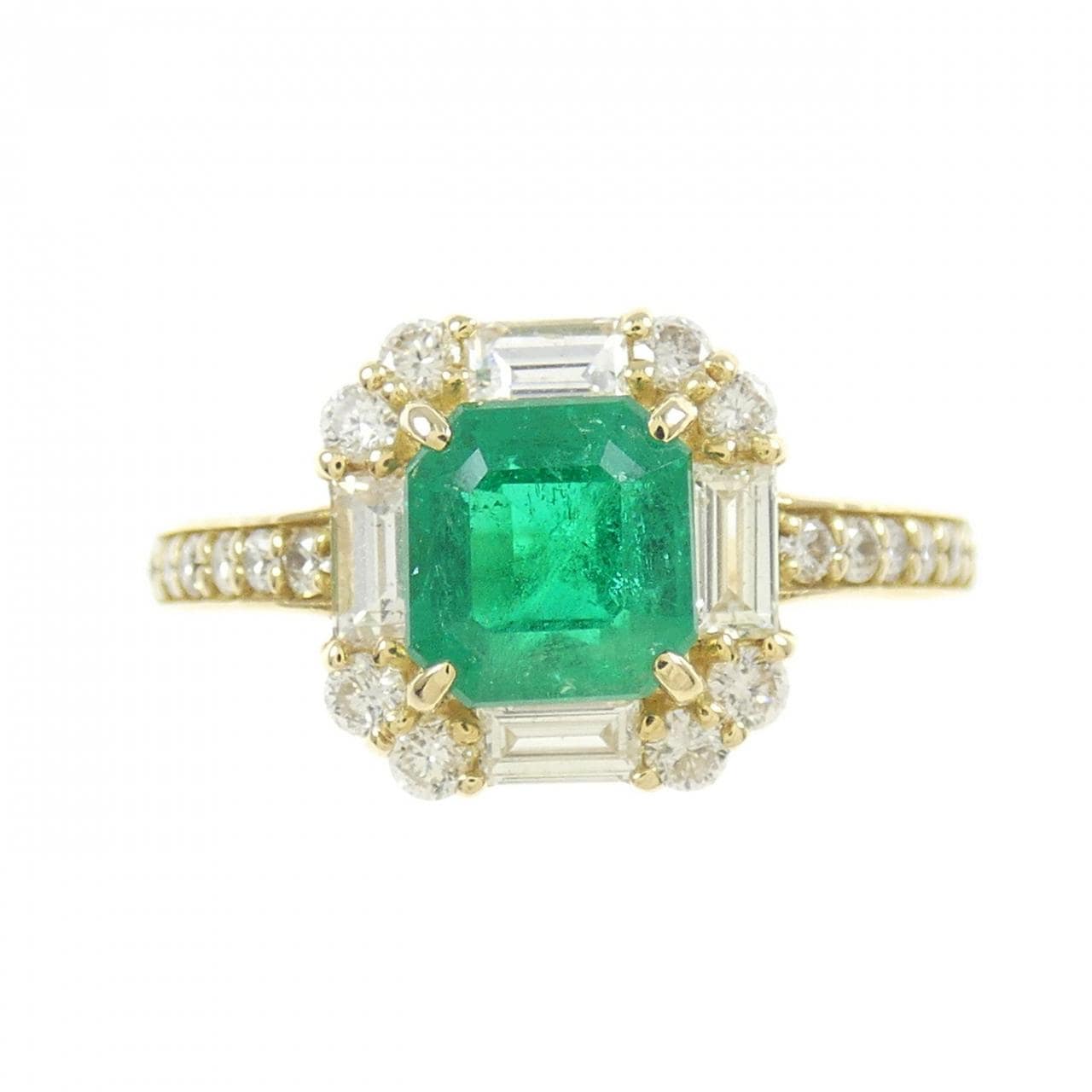 【新品】K18YG エメラルド リング 1.00CT