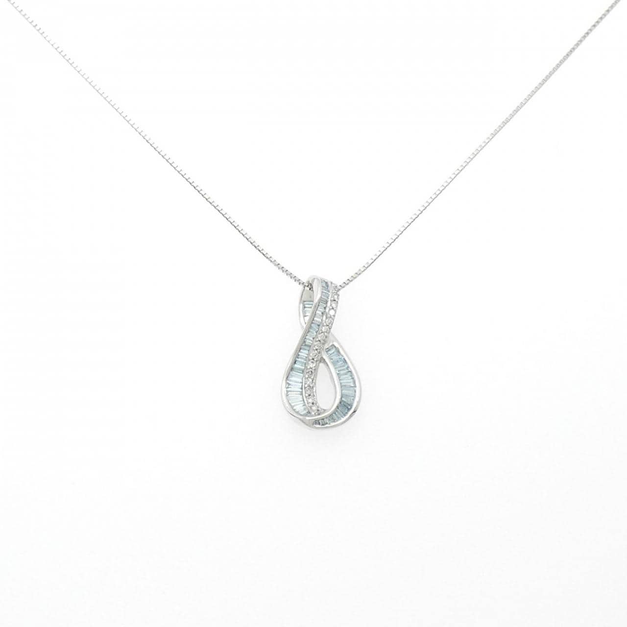 K18WG ダイヤモンド ネックレス 0.35CT