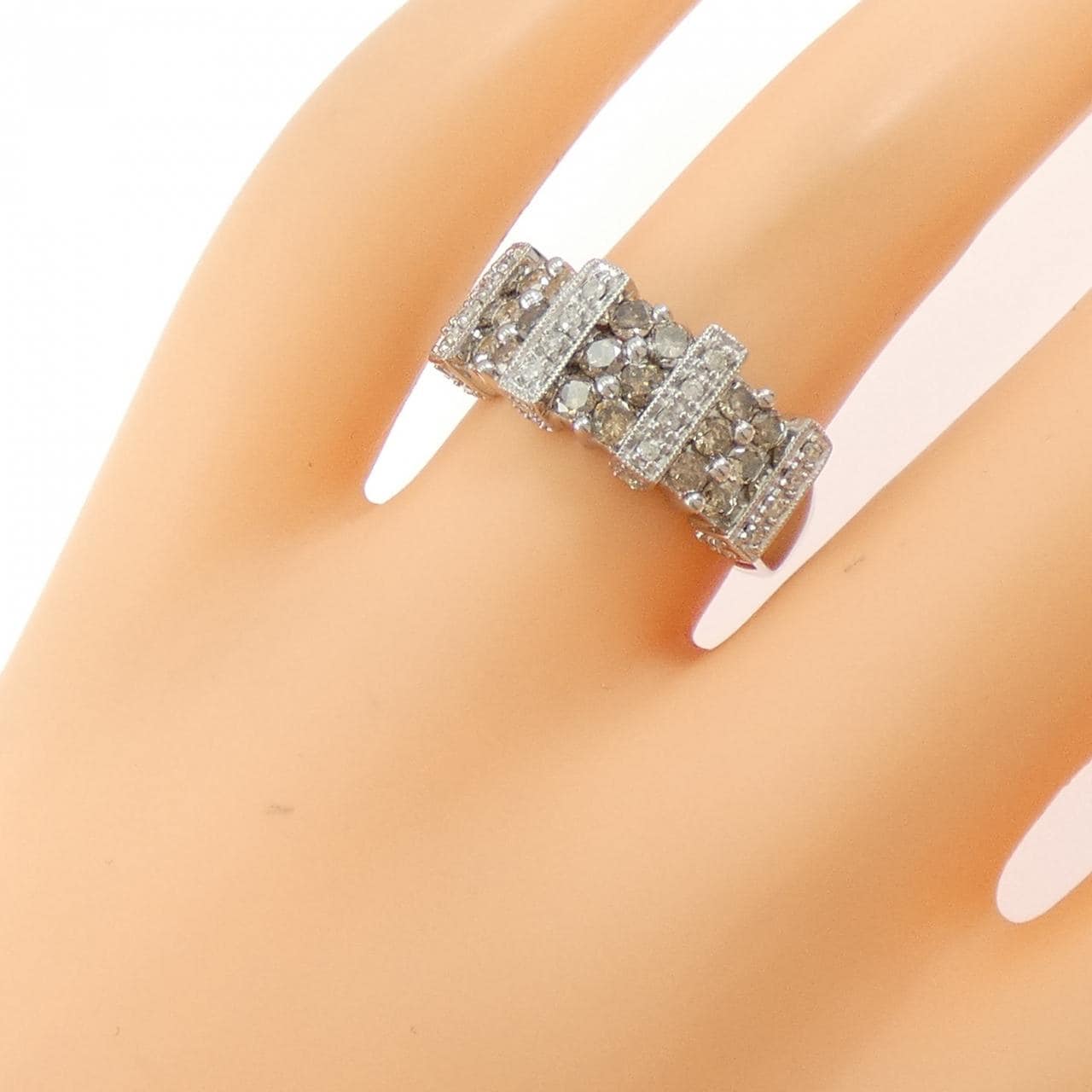 K18WG ダイヤモンド リング 1.00CT