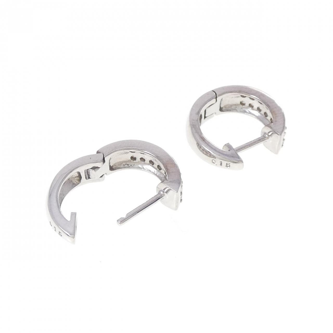 K18WG ダイヤモンド ピアス 0.30CT