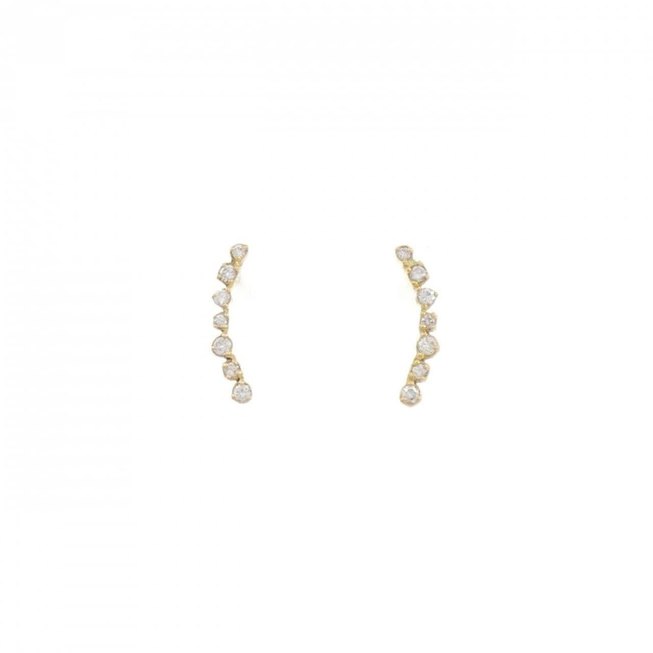 K18YG ダイヤモンド ピアス 0.12CT