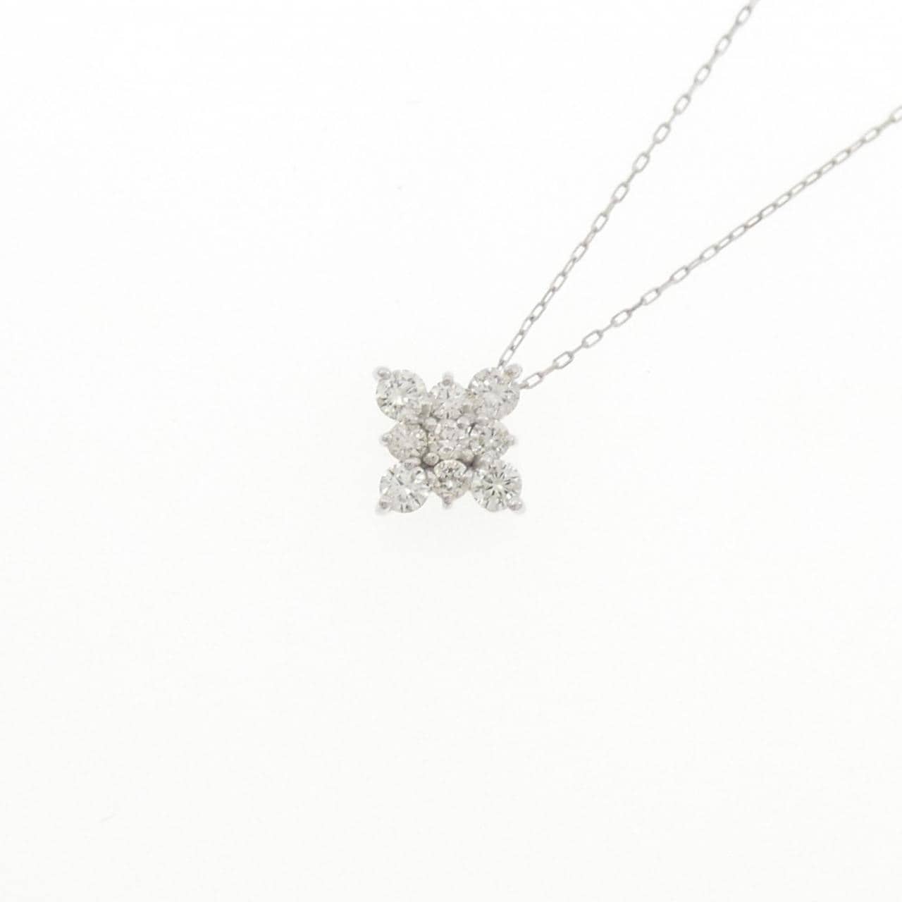 K18WG ダイヤモンド ネックレス 0.30CT