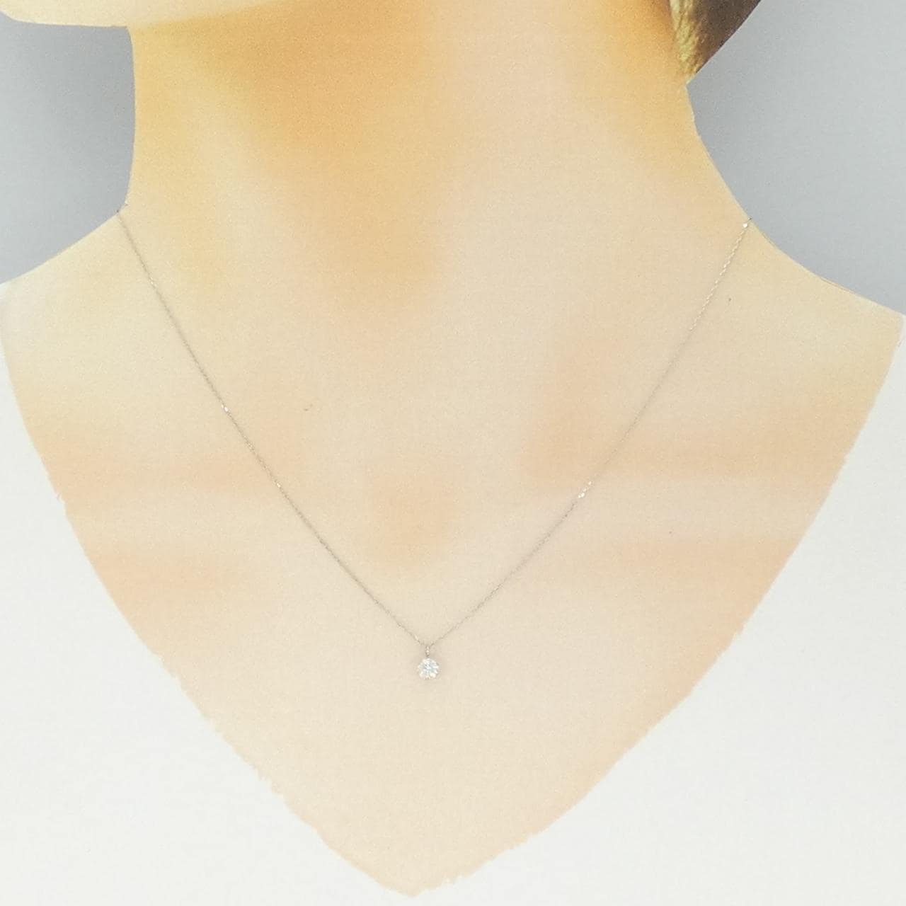 PT900/PT850 ソリティア ダイヤモンド ネックレス 0.2CT
