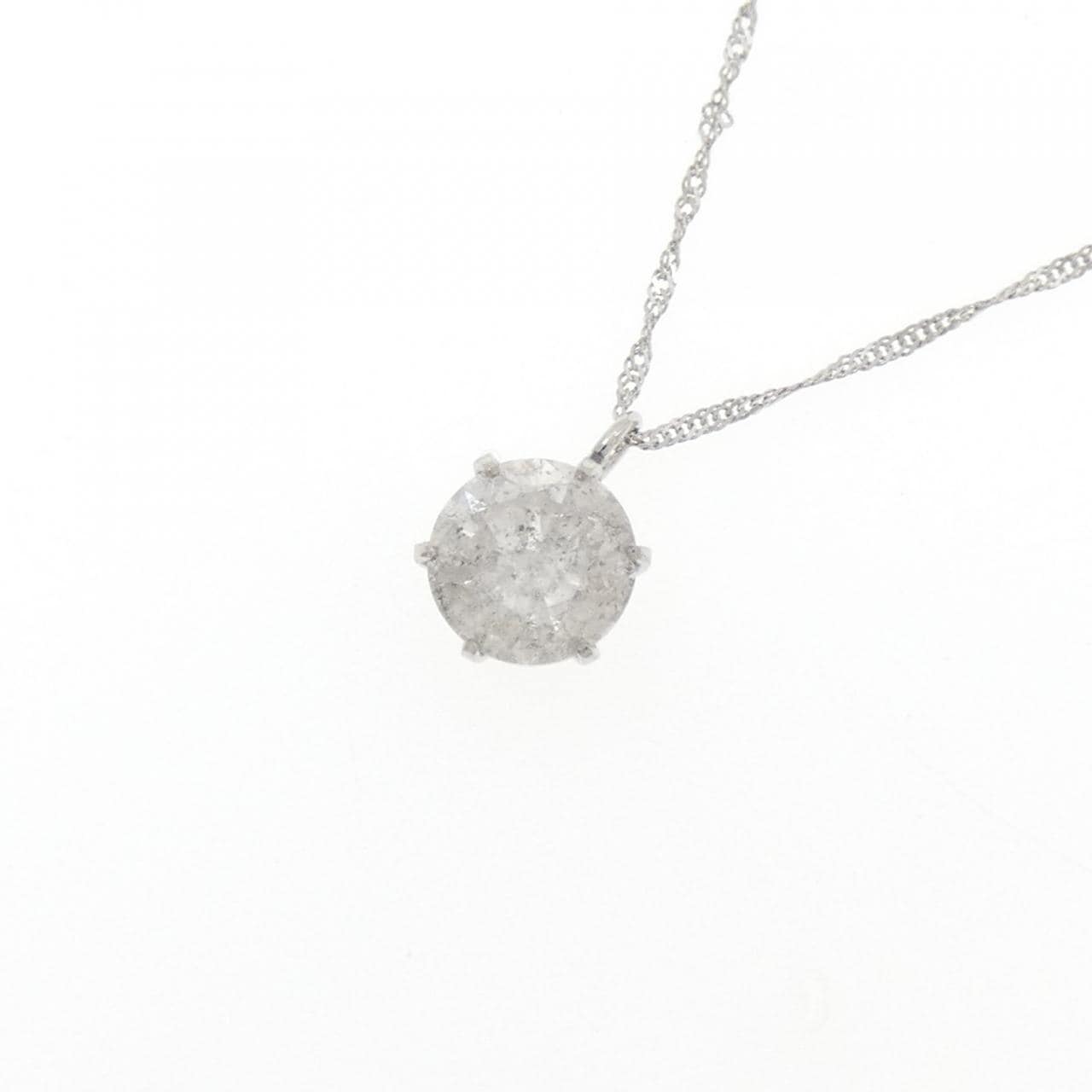 PT900/PT850 ソリティア ダイヤモンド ネックレス 0.7CT