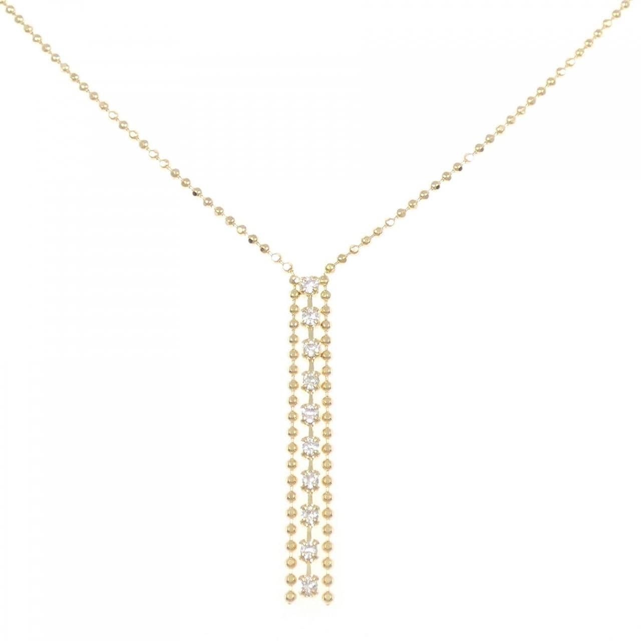 K18YG ダイヤモンド ネックレス 0.17CT