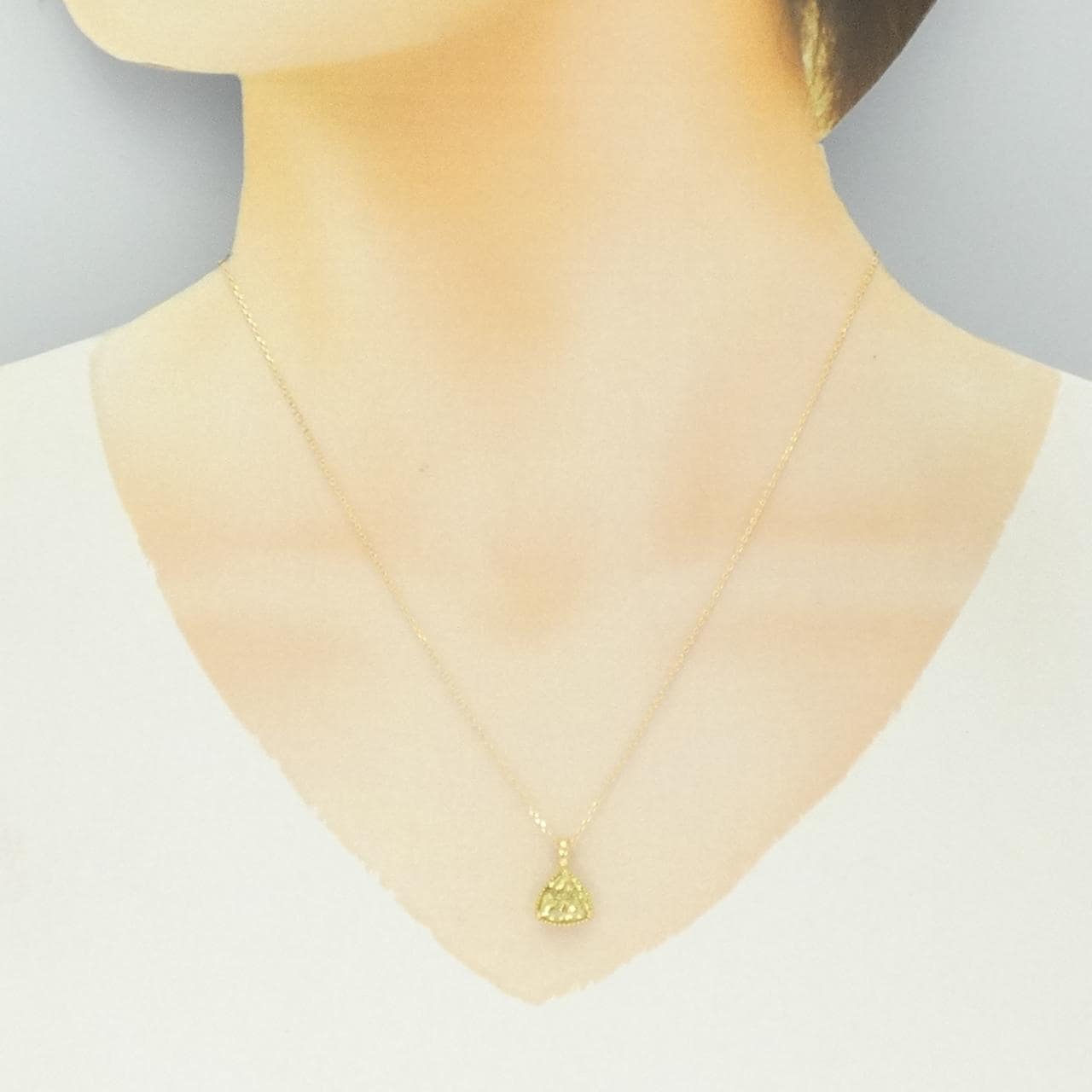K18YG ジルコン ネックレス 2.51CT