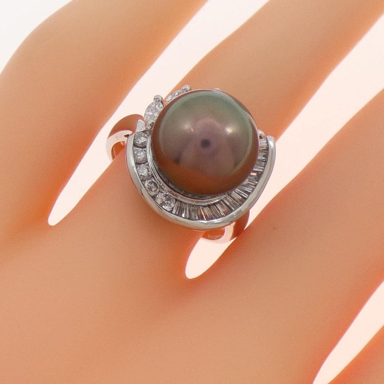 PT900 黒蝶パール リング 11.2mm