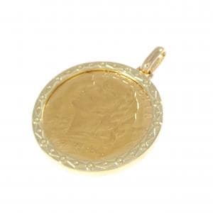 K18YG(枠) コイン ペンダント