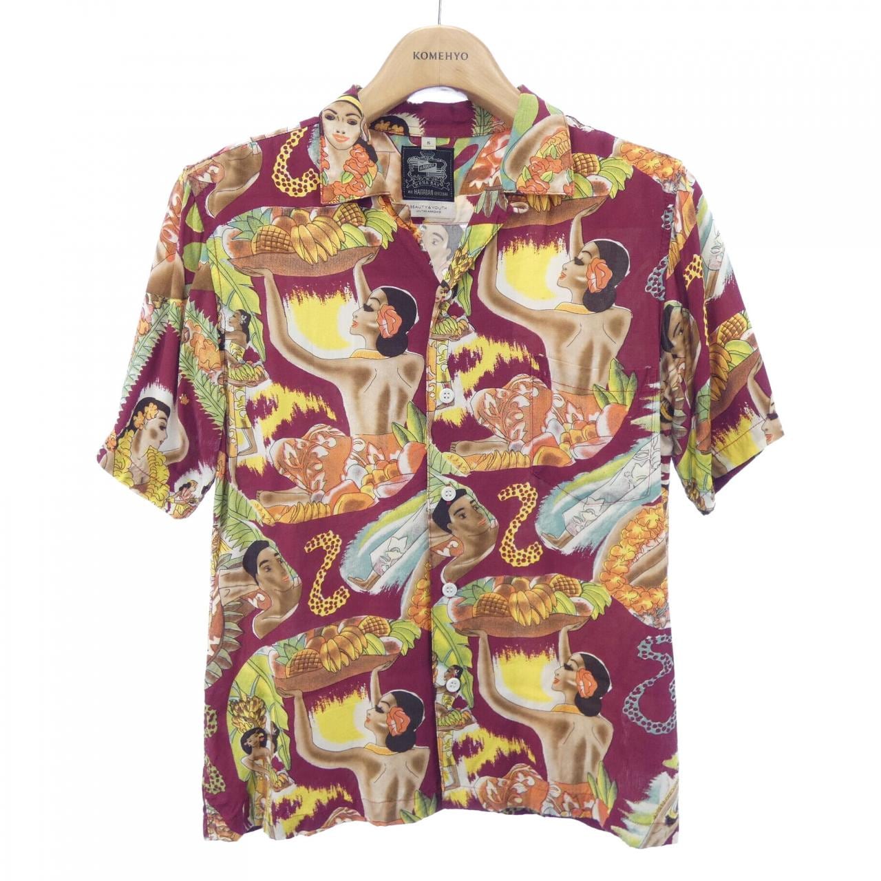 ビューティーアンドユース BEAUTY&YOUTH(U.A) S／Sシャツ