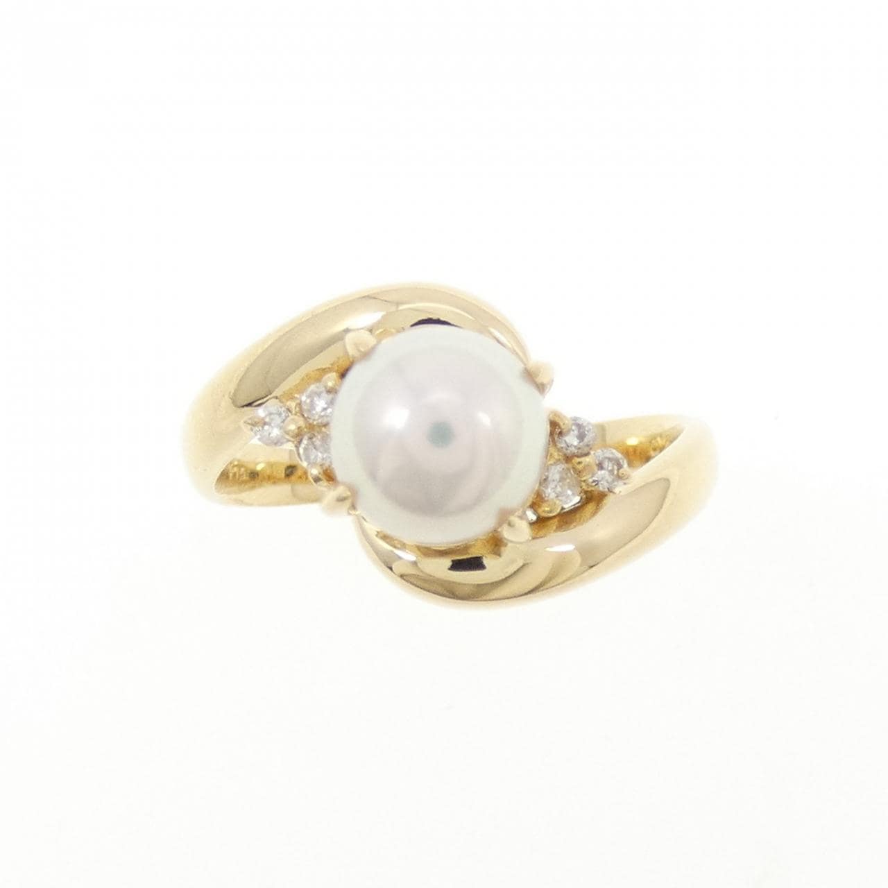 K18YG アコヤパール リング 6.3mm